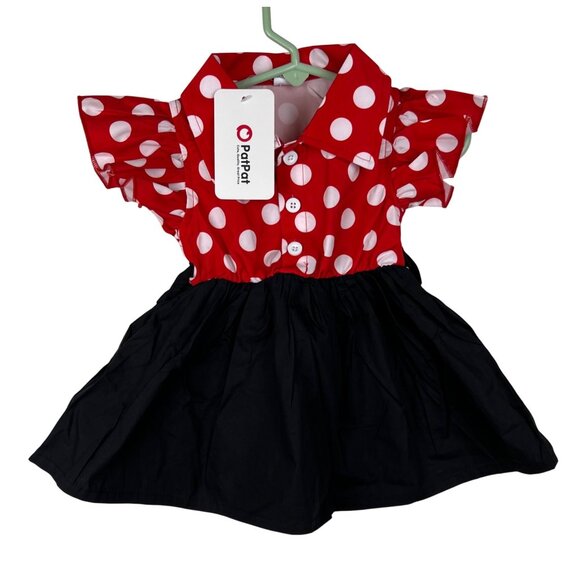 PatPat Polka Dot Flutter Dress *No Belt* - Picture 1 of 11